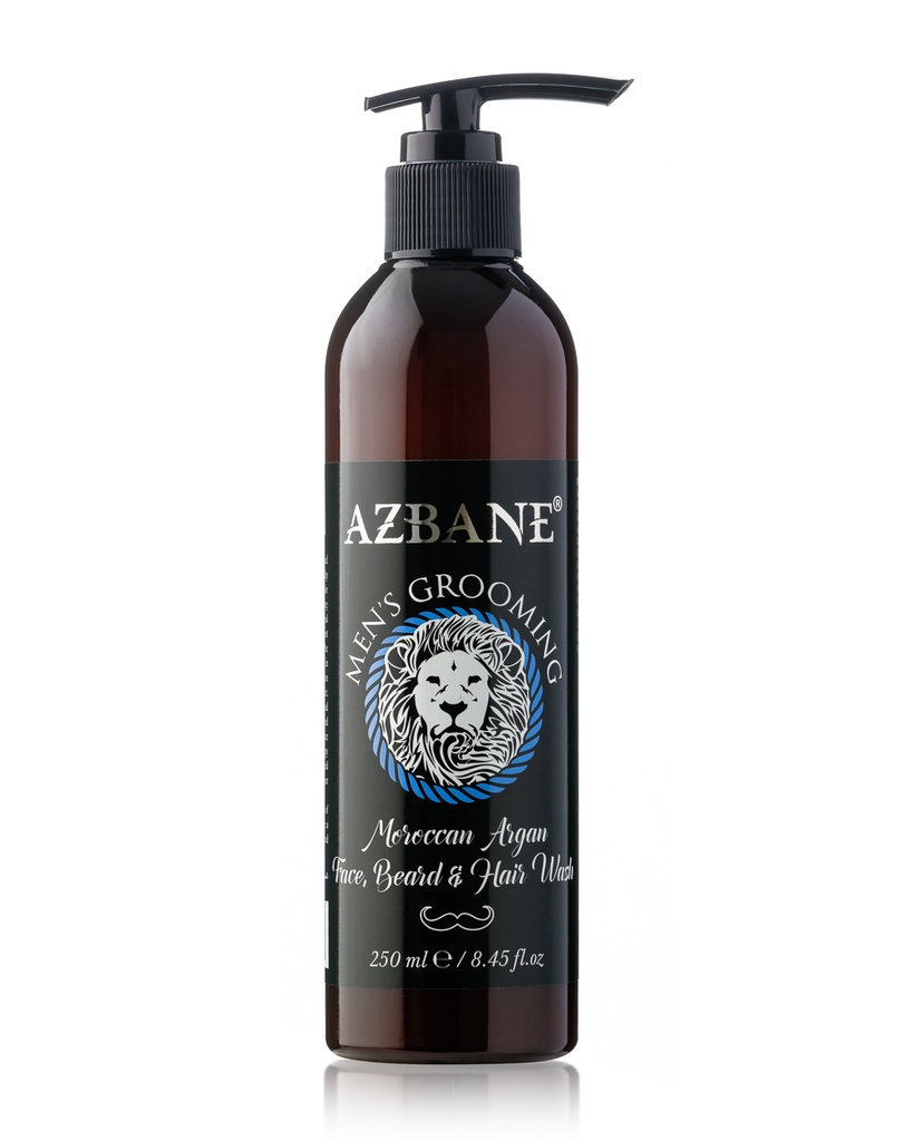 Azbane Face, Beard & hair wash 250 ml seaweed & Rosewater